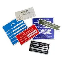 Aluminum Nameplates For Equipment