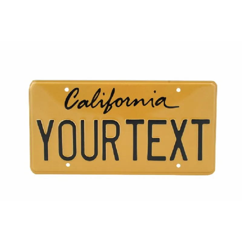 Plaque d'immatriculation rétro en relief