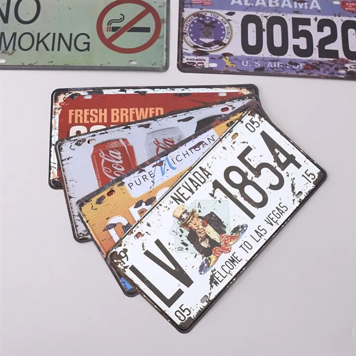 Panneau métallique rétro nostalgique américain