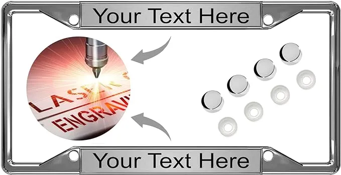 Cadre de plaque d'immatriculation avec texte de style classique